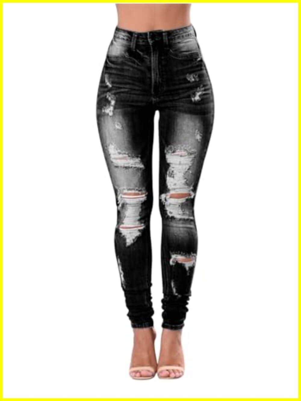 High Waisted Skinny Stretch Butt Lifting Jeans Slim Fit Denim Pants
